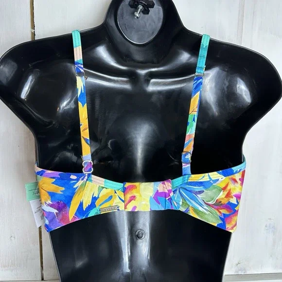 Sunsets Alegria Crossroads Underwire Bikini Top Swimsuit Sz 34D / 36C NWT Floral - Picture 4 of 12